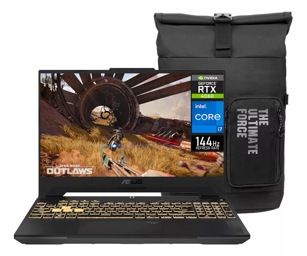 Asus FX507VV-LP313W Laptop Gamer Tuf F15 Rtx 4060 Core I7 16gb 1tb Mochila