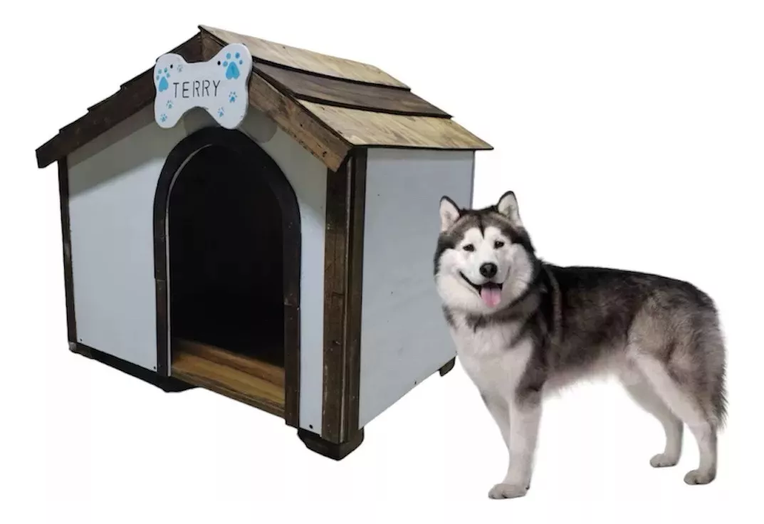 Casa Para Perro Tama&ntilde;o Husky Impermeabilizada Regalo Cadena