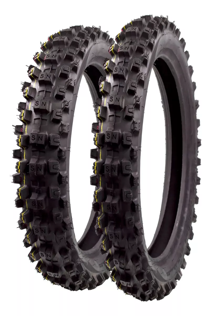 Llantas Montana 110/100-18 + 90/90-21 Motocross Usan C&aacute;mara