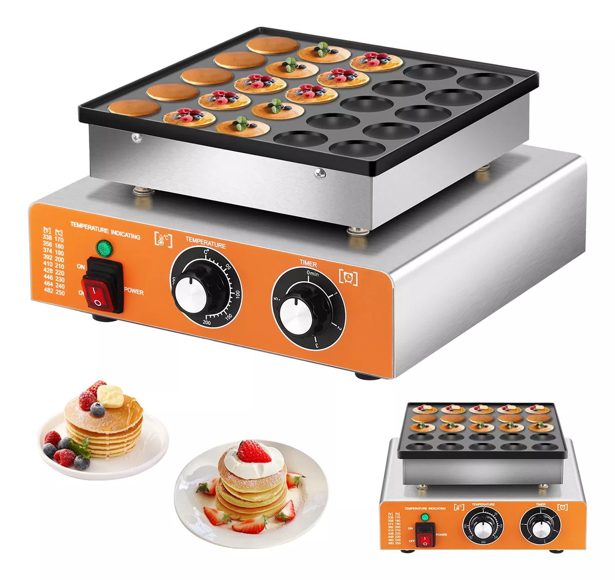 M&aacute;quina El&eacute;ctrica Industrial Mini Hotcakes 25pc Cronometrado