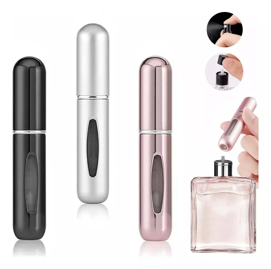 Mini Atomizador Para Perfume Recargable Capsula Viaje Full*3