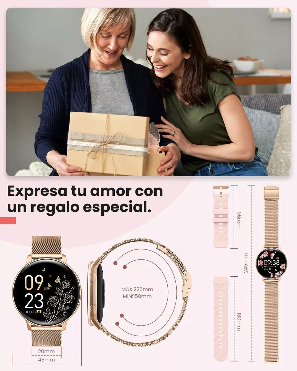 Dekelife Smartwatch Motion Reloj Inteligente Mujer IP68 con Llamadas Bluetooth,Regalo Mujer