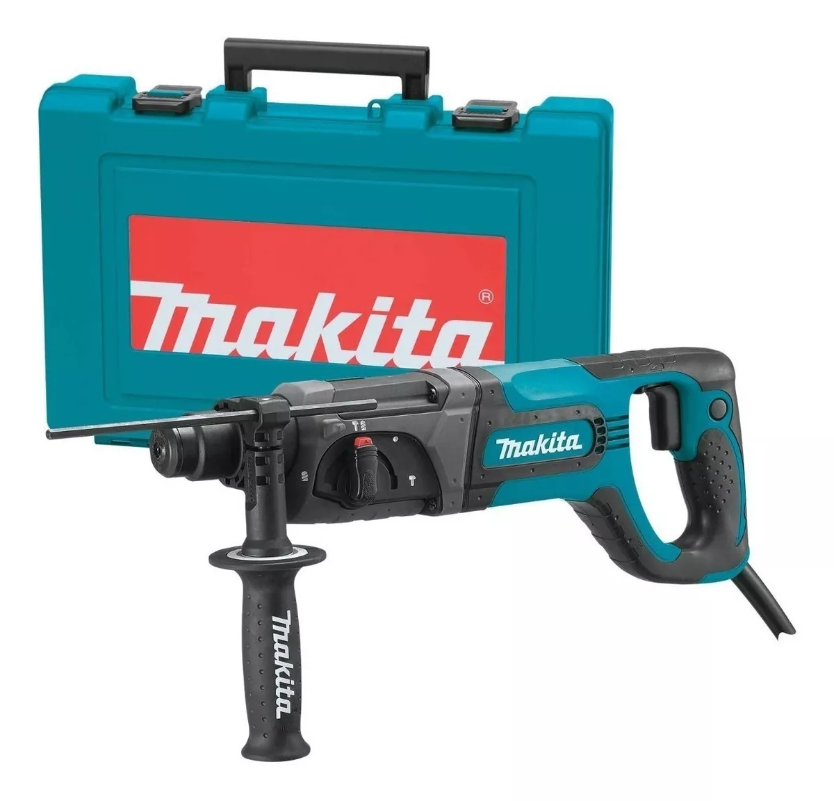 Taladro Rotomartillo Sds 780w Brocas Y Cince Hr2475 Makita color Turquesa Frecuencia 60 Mhz