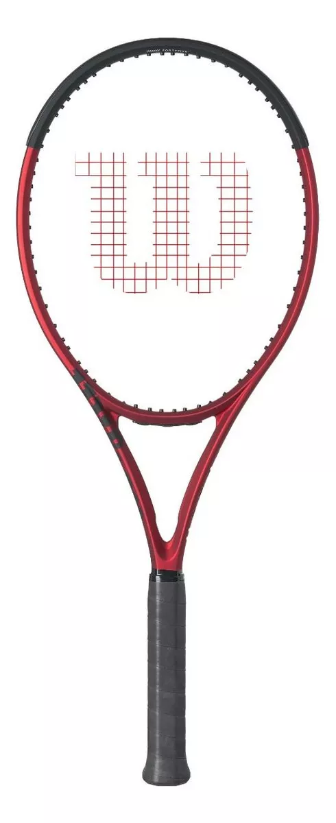 Raqueta de tenis Wilson Clash 100 295 g con mango Wilson Rope rojo/negro, talla L2
