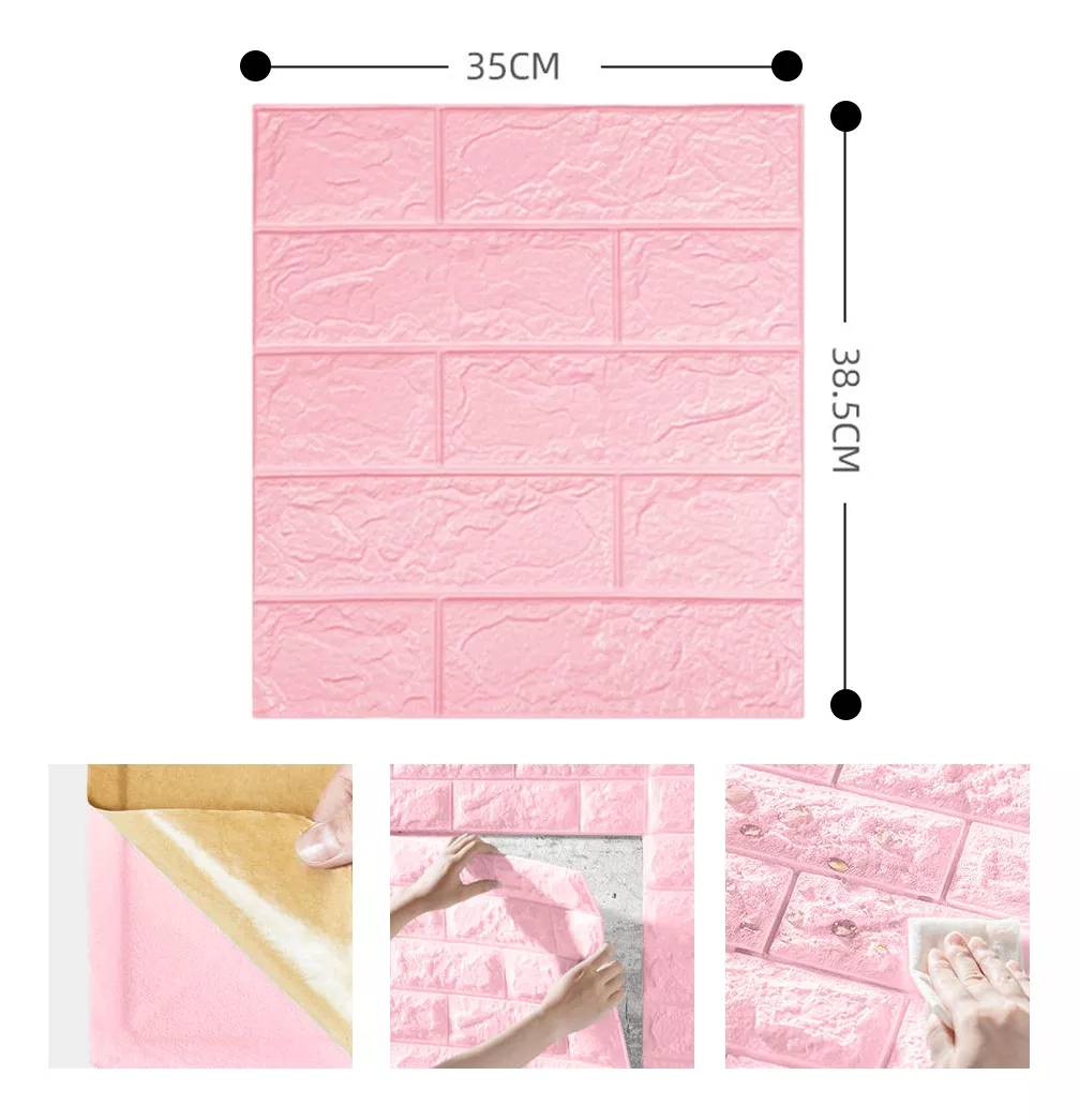 Pegatina Pared Autoadhesivas De Papel Tapiz 3d 38*35cm 20pcs