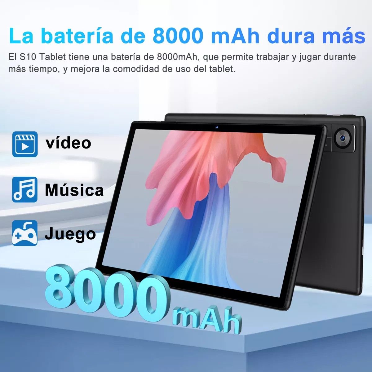 Android 14 Tablet 22gb + 128gb Rom 8000mah Con Funda Mouse