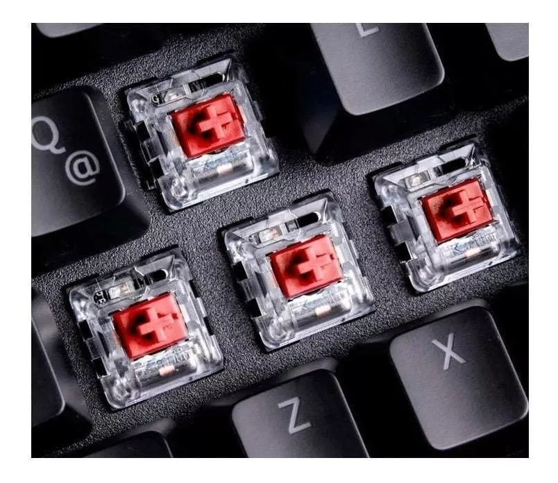 Teclado Gamer Mecanico VSG Mintaka Switch Rojo RGB Negro Qwerty Español Latinoamérica