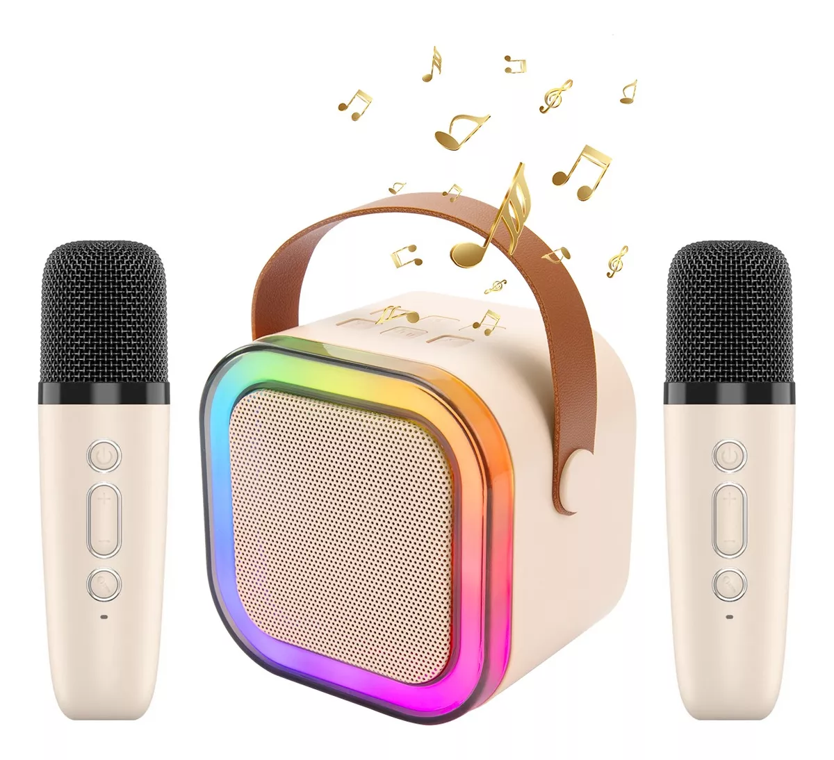 Karaoke Para Niños Con 2 Micrófonos Inalámbricos Y Bocina