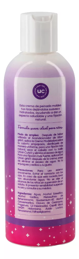 Crema Para Peinar Cabello Rizado De Niña Urban Curls 240 Ml