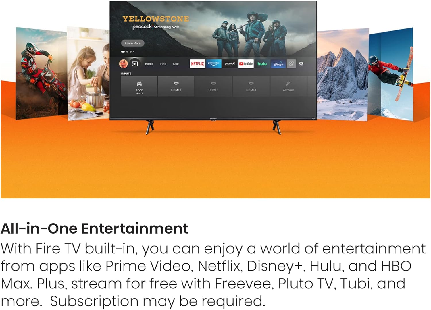Hisense Serie U6HF de 75 pulgadas ULED 4K UHD Smart Fire TV (75U6HF, 2024)-QLED, Dolby Vision de 600 nits, modo de juego Plus VRR, HDR 10+, velocidad de movimiento 240, MEMC, control remoto por voz, compatible con Alexa, negro