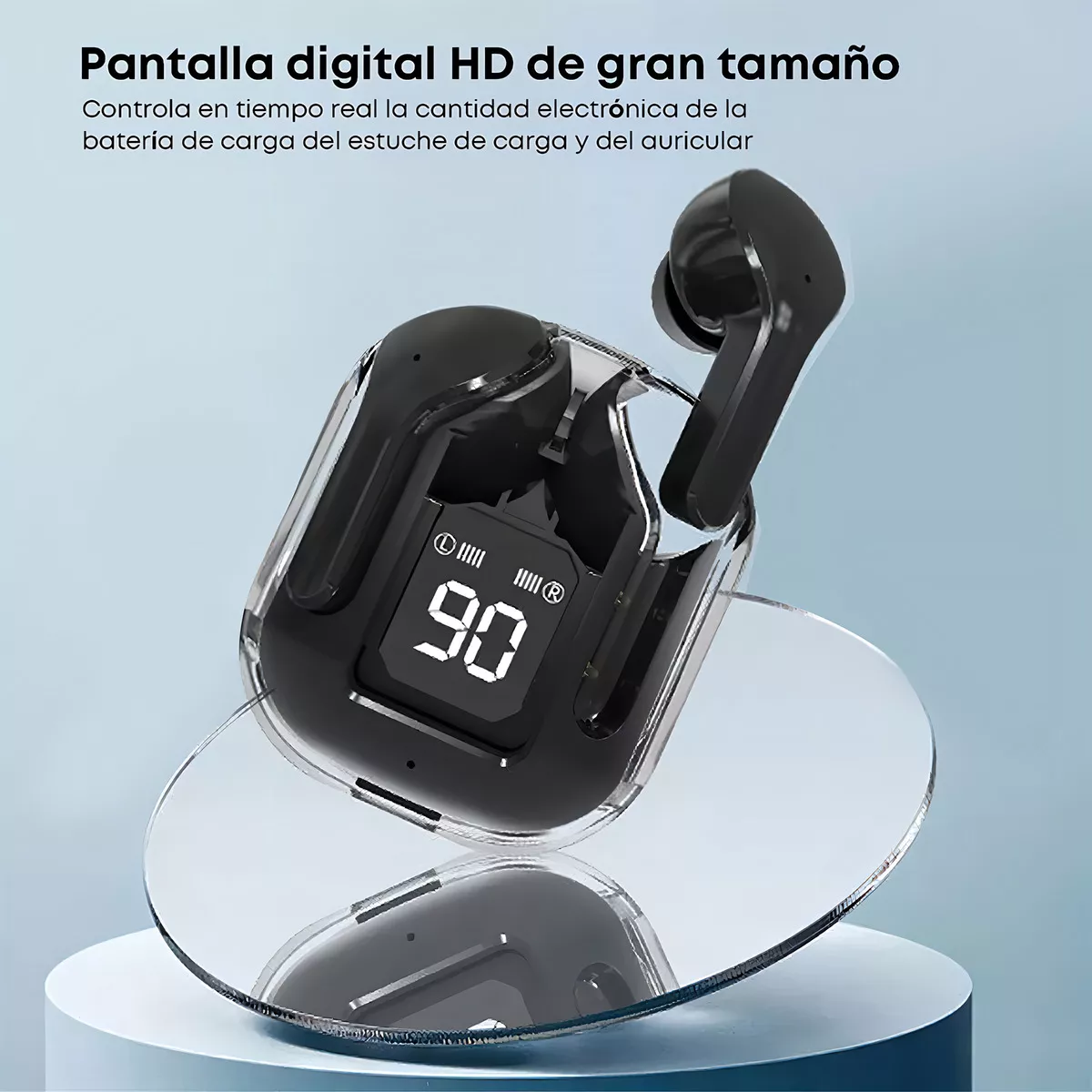 Audifonos Inálambricos in-ear Keluona Air31 T6 Negro Auriculares con Luz Azul LED