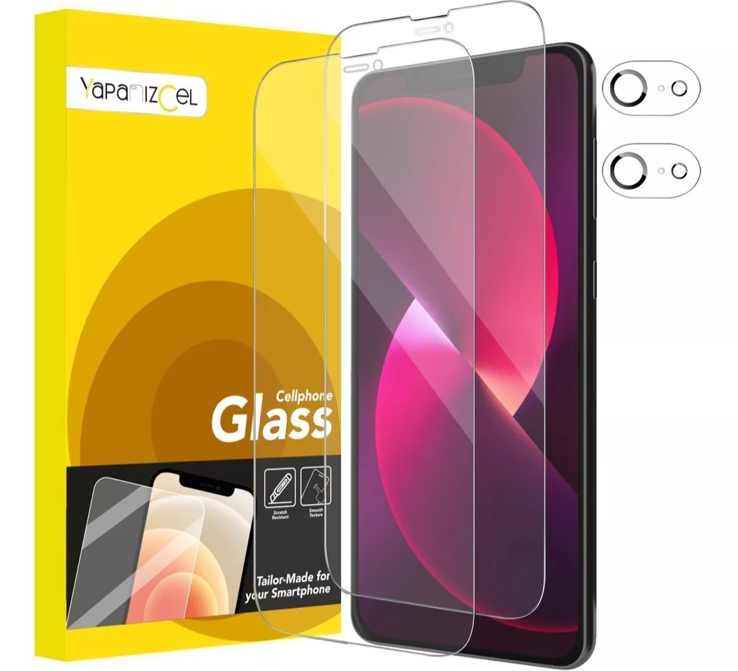paquete 2 Unidades Mica Cristal Templado + 2 Micas Para Cámara