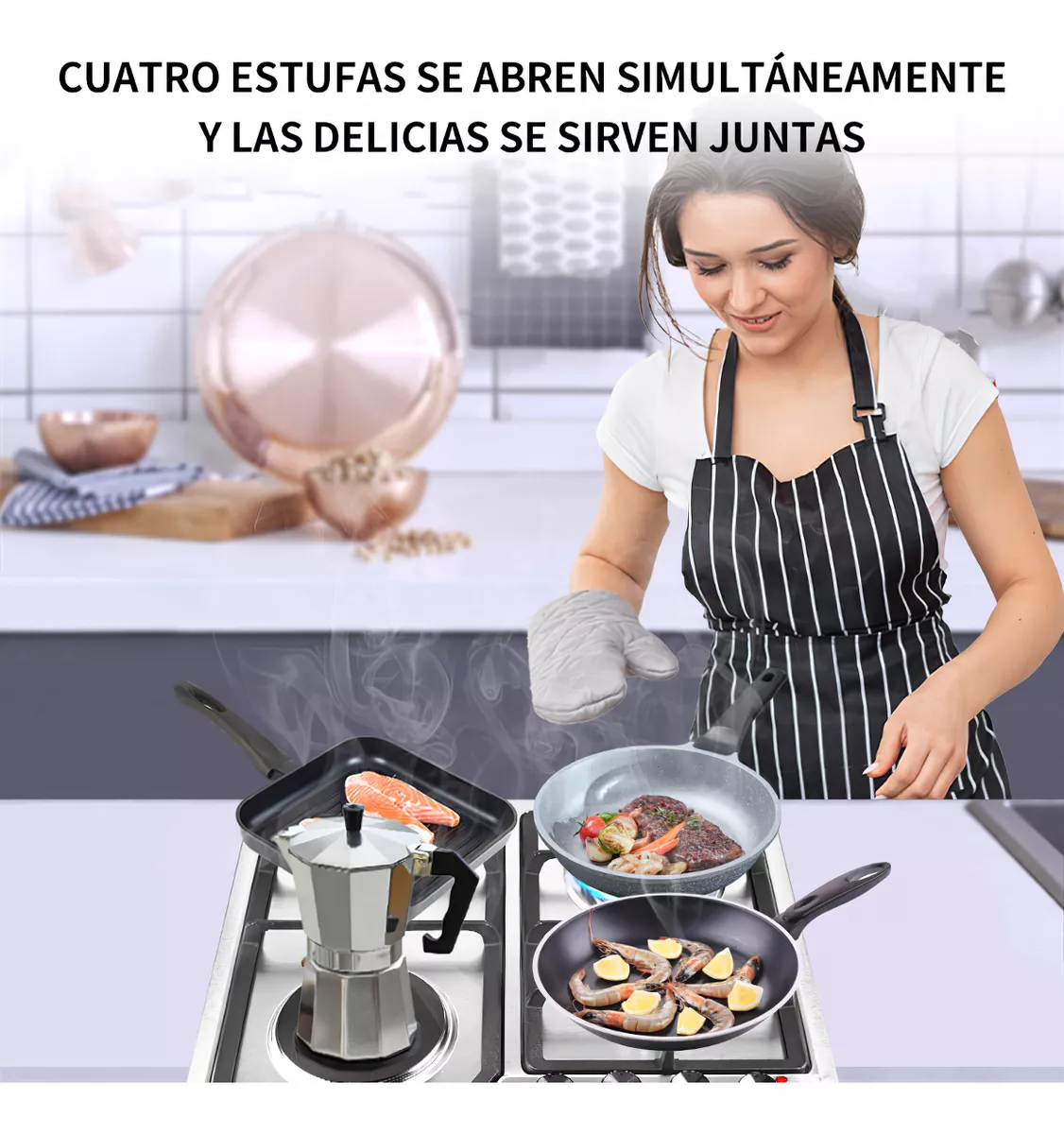Parrilla A Gas Estufas Electrica Empotrable Acero Inoxidable