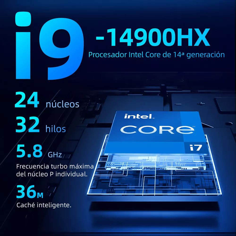 Teclado Español I9-14900hx Laptop Gamer Zero Rtx4060 32g 1t