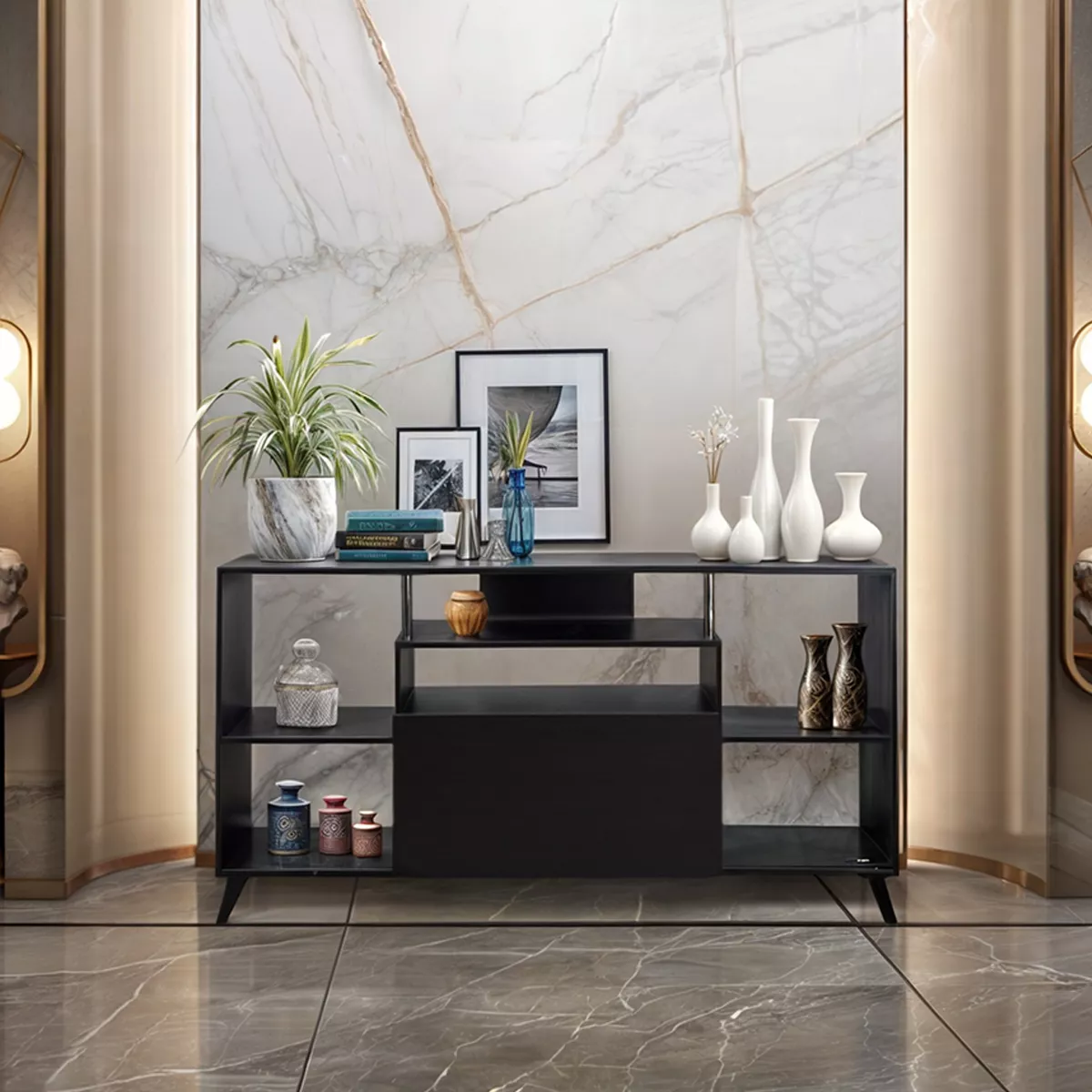 Centro De Entretenimiento Ibiza, Mueble Tv, 80 Alto, Hogare