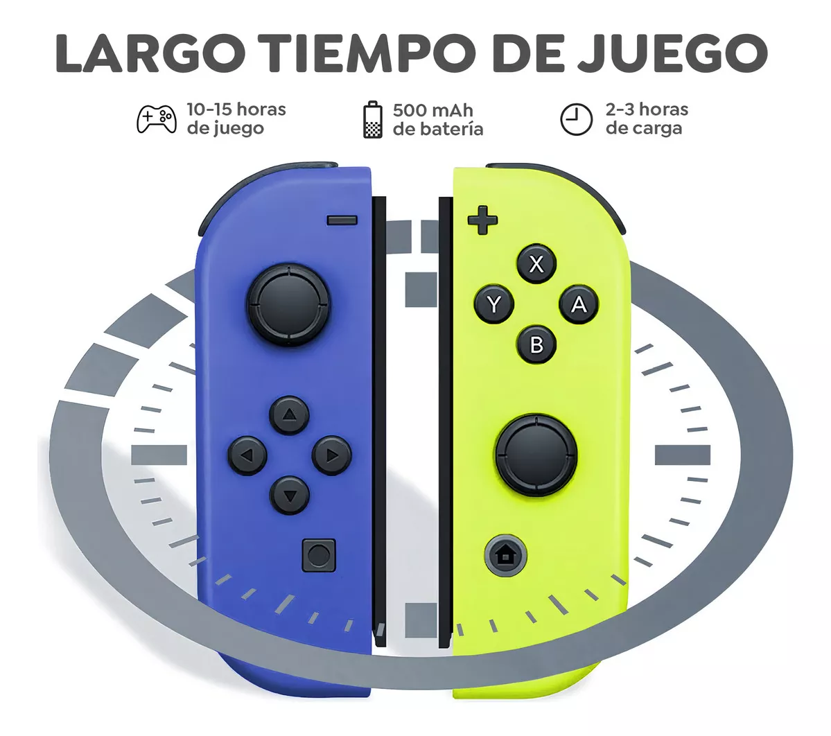 Control joystick inalámbrico Nintendo Switch Joy-Con (L)/(R) LED RGB azul/amarillo neón