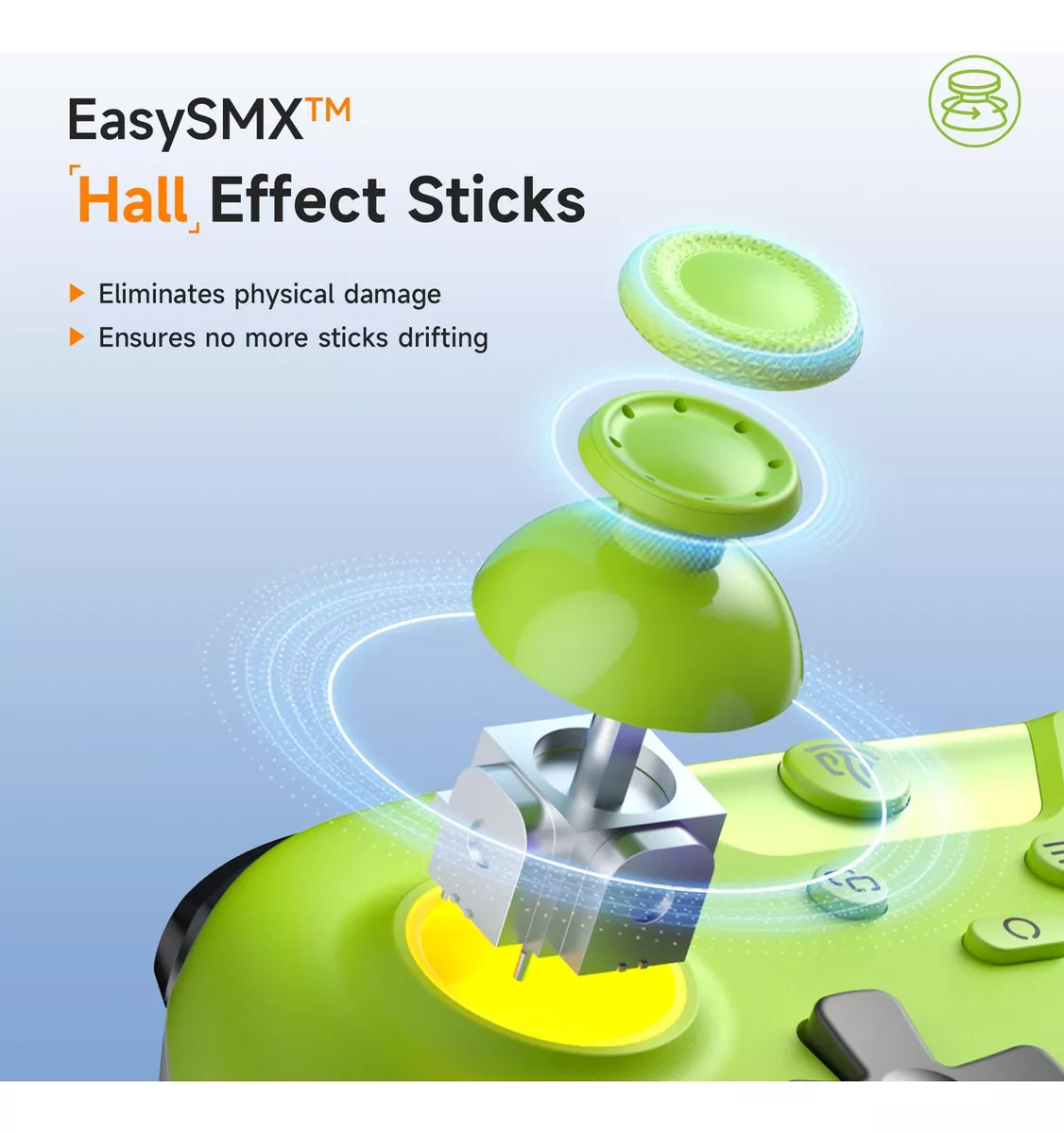 Easysmx X05 verde Control turbo Bluetooth Inalambrico Gamepad Para Nintendo Switch Pc Android iPhone Móvil,hall Joystick Y Hall Trigger,5 Niveles De Vibración Ajustable,Para Black Myth Wukong