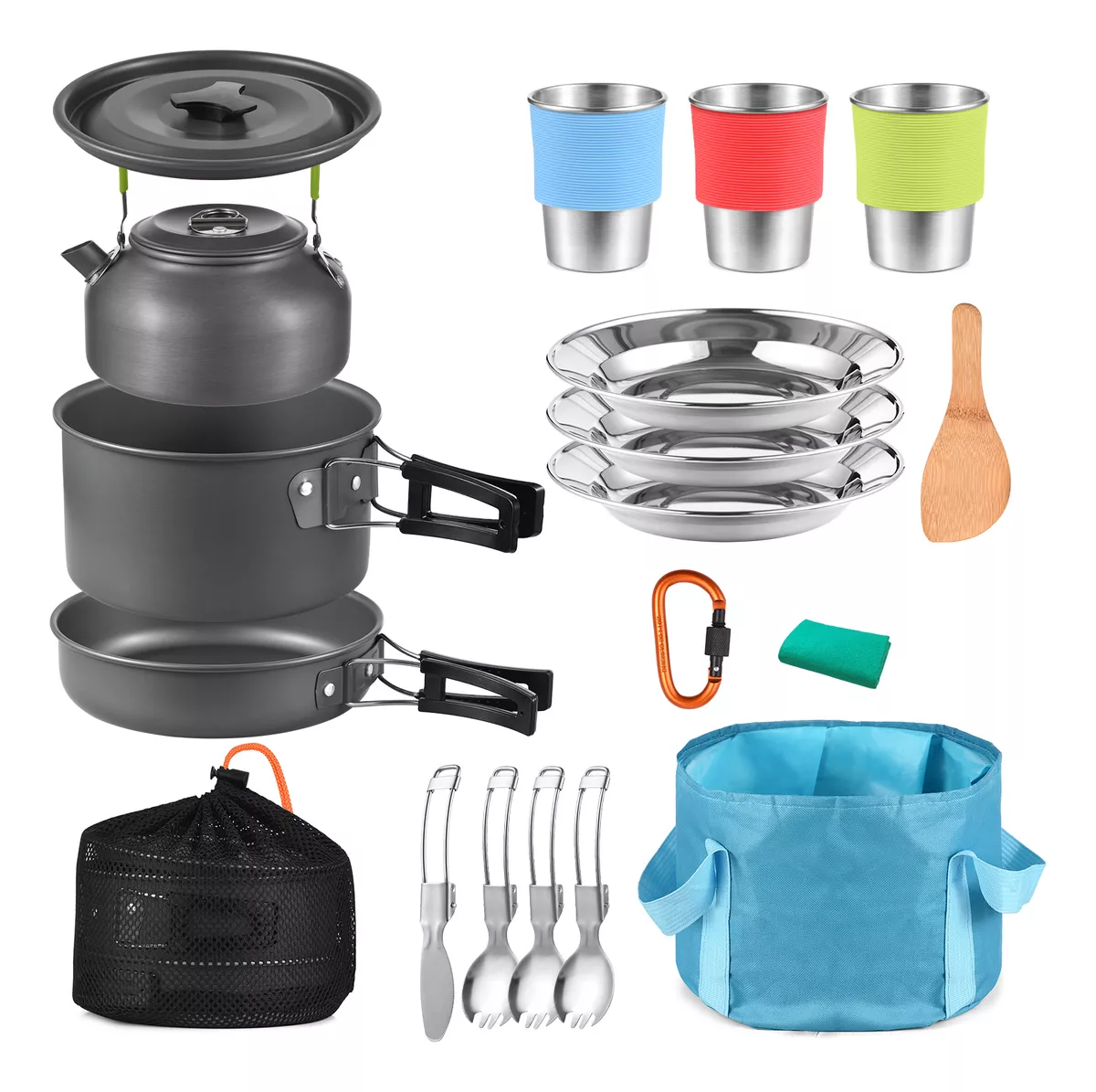 Tomshoo 22pcs kit De Desorden De Utensilios De Cocina