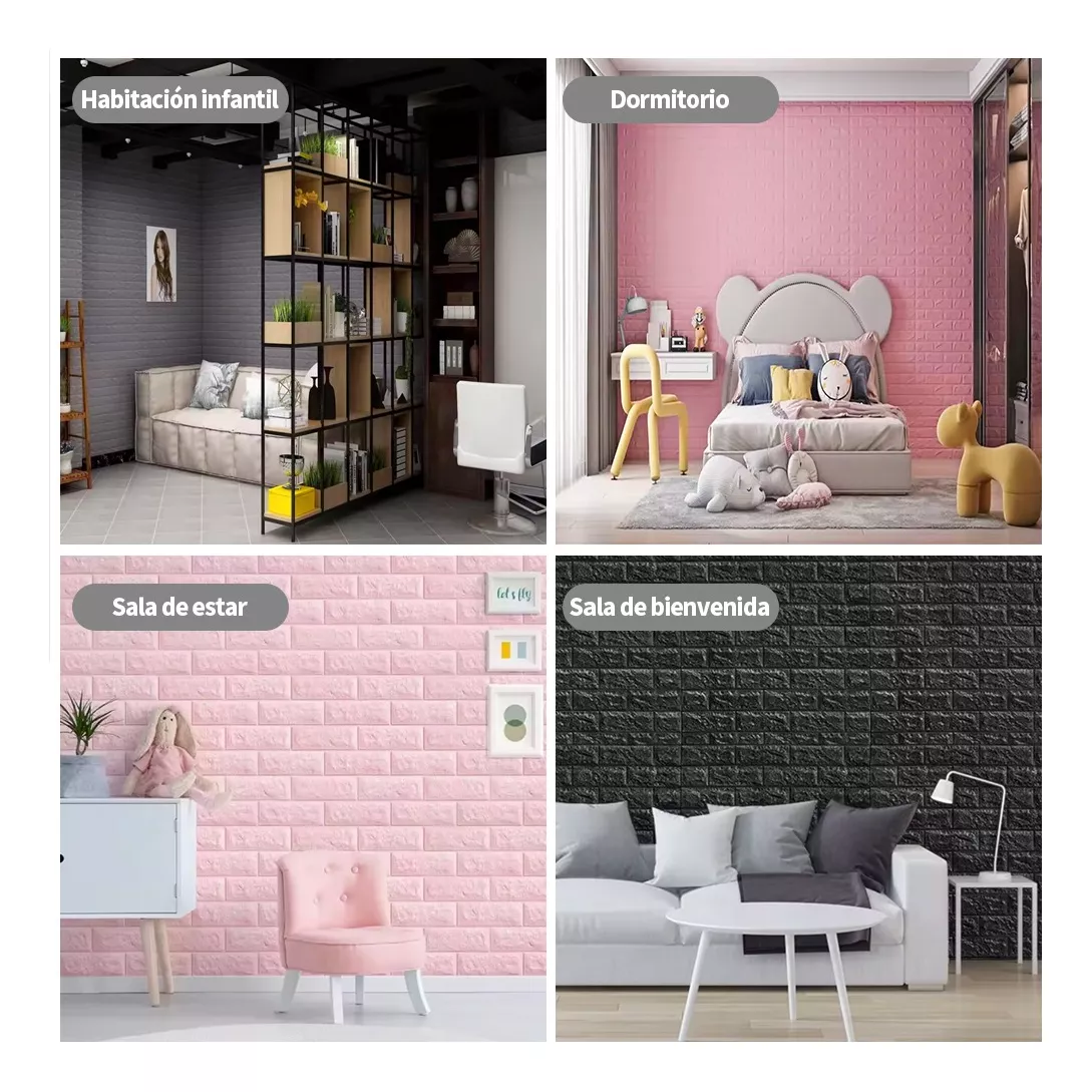 Pegatina Pared Autoadhesivas De Papel Tapiz 3d 38*35cm 20pcs