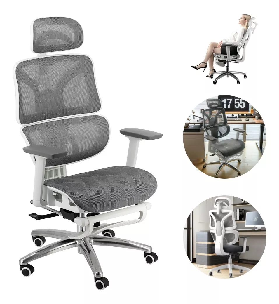 Silla Oficina Ergon&oacute;mica Mesh Ejecutiva Ajustable Reclinable