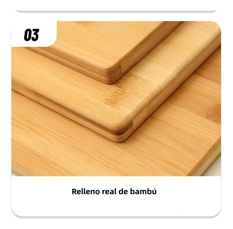 Lagom Paquete 3pz Tabla De Bambú Madera Para Picar Alimentos Asa 38x28 34x24 30x20 Fácil Limpieza E Higiene Cómodo Diseño De Suspensión Duradera Y Resistente