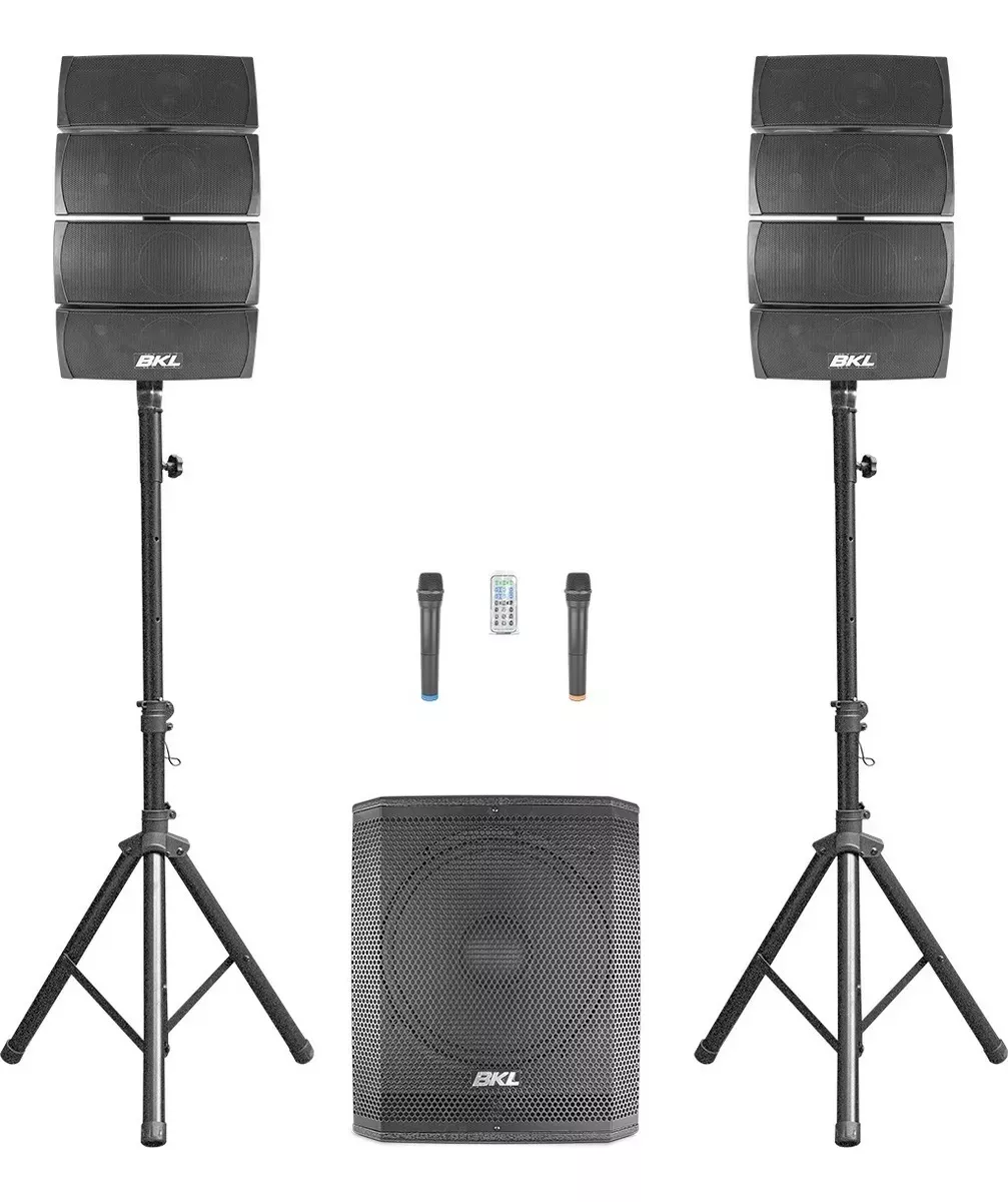 Sistema Lineal Bkl Cobra paquete Subwoofer 15'' 1000w Bluetooth