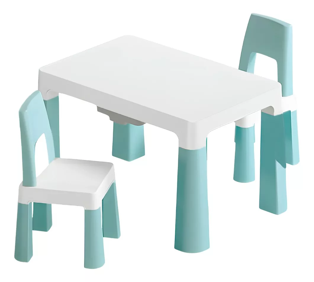 Set De Mesa Y 2 Sillas Para Niños Infantil Cajones Incluidos