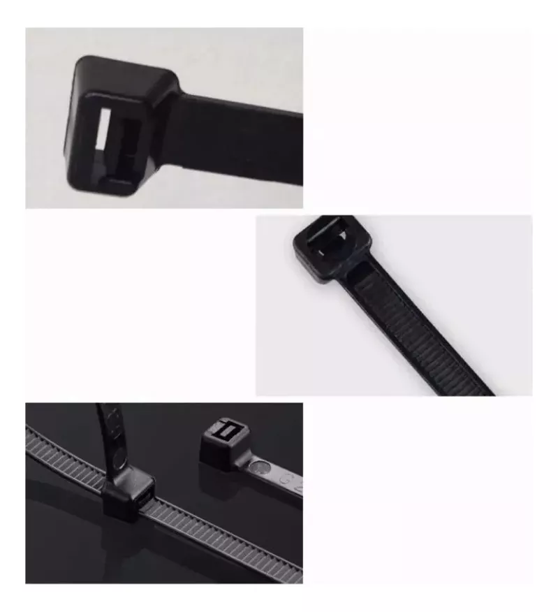 Cincho Plástico 30cm Largo 3.6mm Ancho Nylon Bridas 500pcs Negro