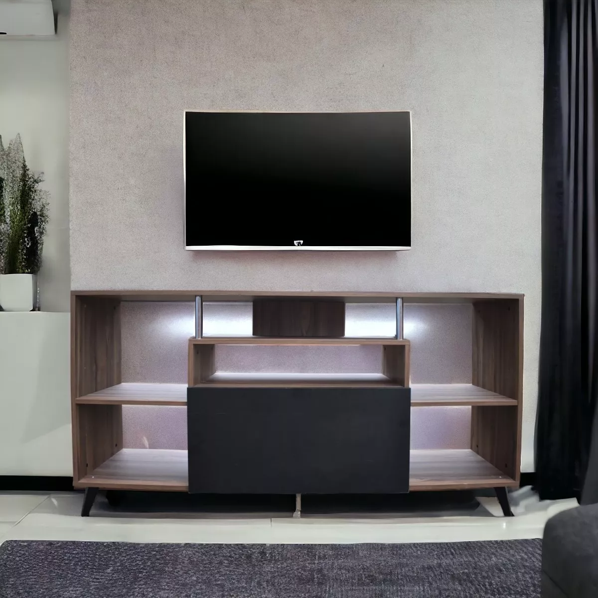 Centro De Entretenimiento Ibiza, Mueble Tv, 80 Alto, Hogare