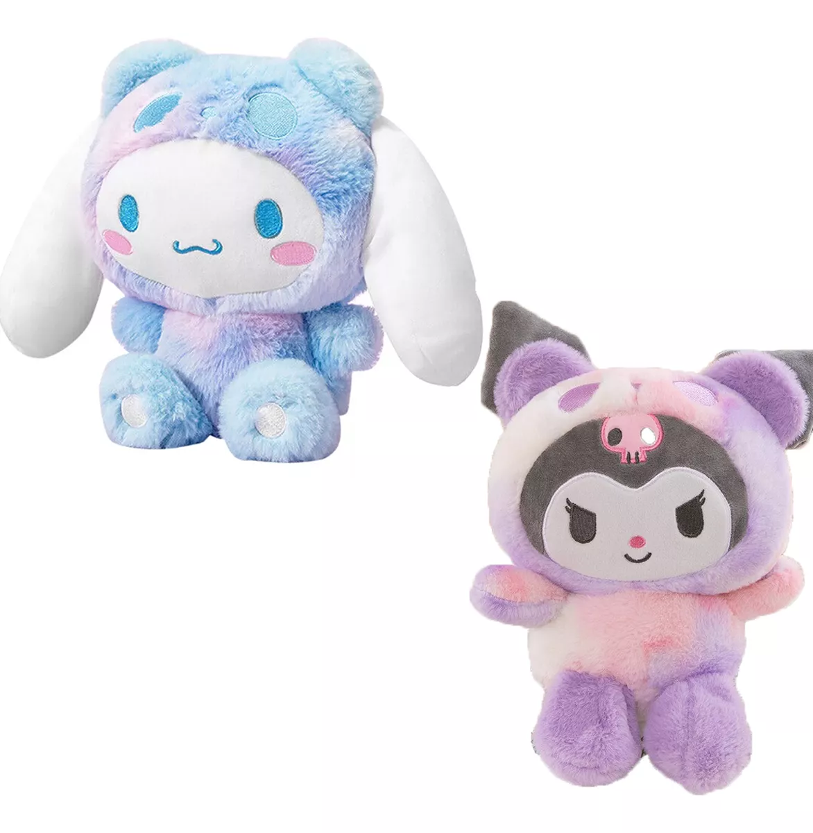 Mu&ntilde;eco Peluche Kuromi Y Cinnamoroll Regalo Bebe 25cm 2pc