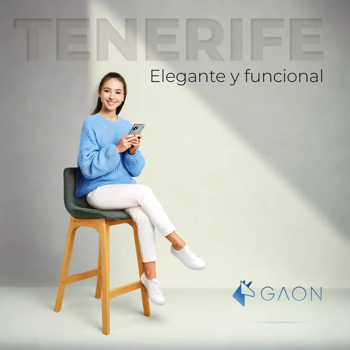 Silla De Bar Con Reposapies Diseño Ergonomico De Madera 2 Pz