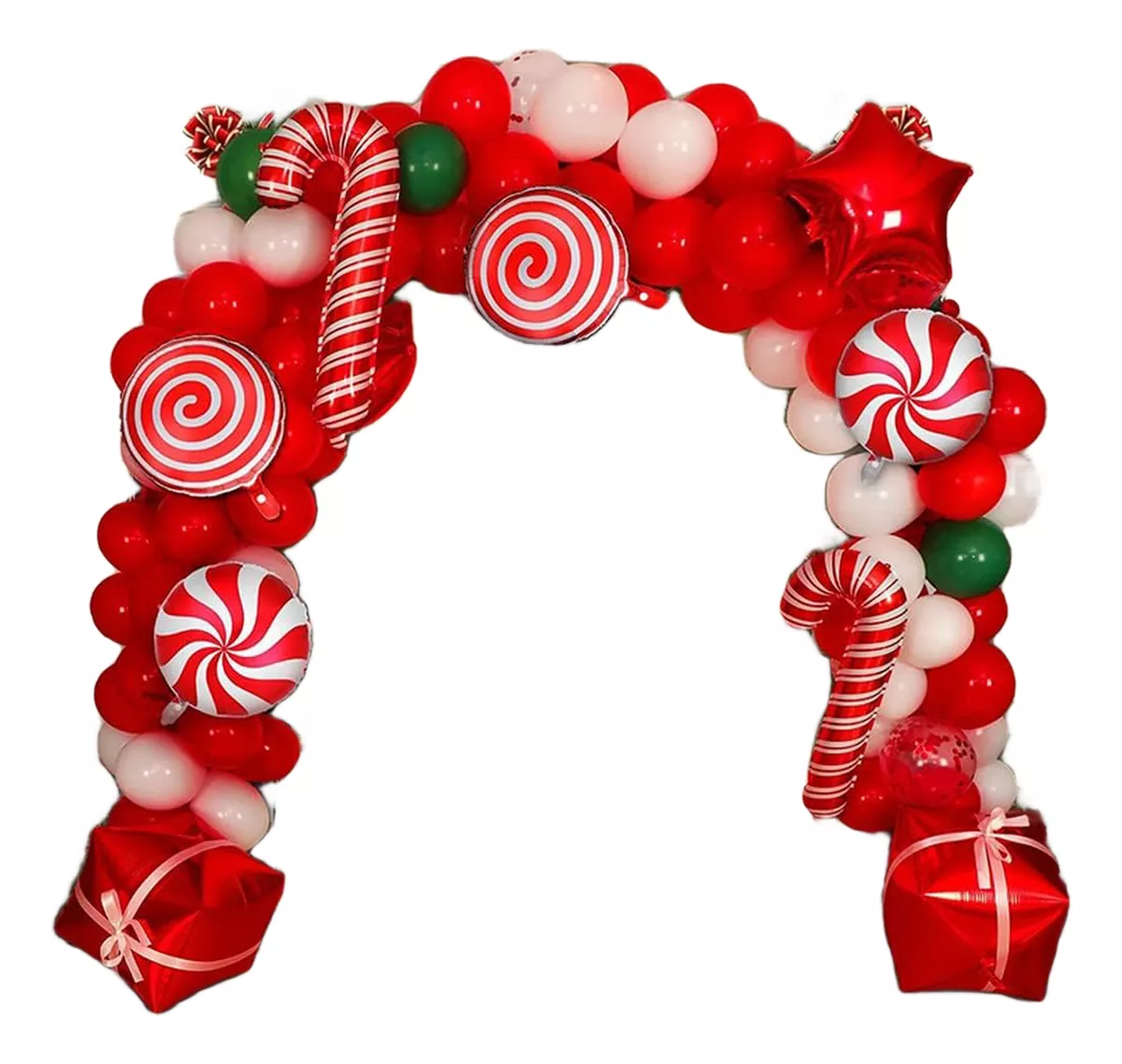 kit De Globos Navidad Arco Guirnalda Decoraci&oacute;n Fiesta 200pz
