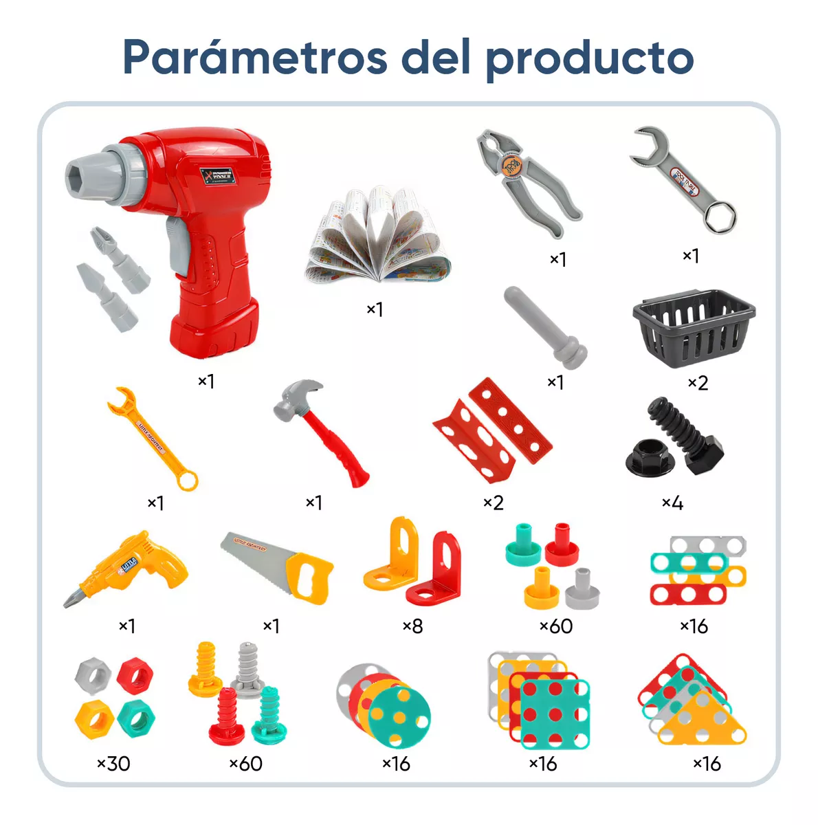 Juego De Banco De Herramientas Para Niños 2 En 1-246 Piezas