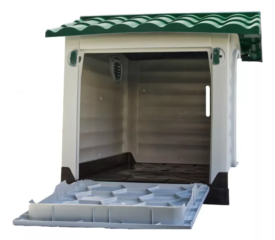 Casa Para Perro Raza Mediana Con Puerta Metal Y Térmica