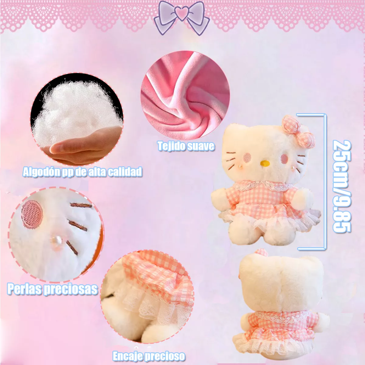 Hello Kitty Kawaii Regalo Peluche 25cm Regalos Para Bebes2pc
