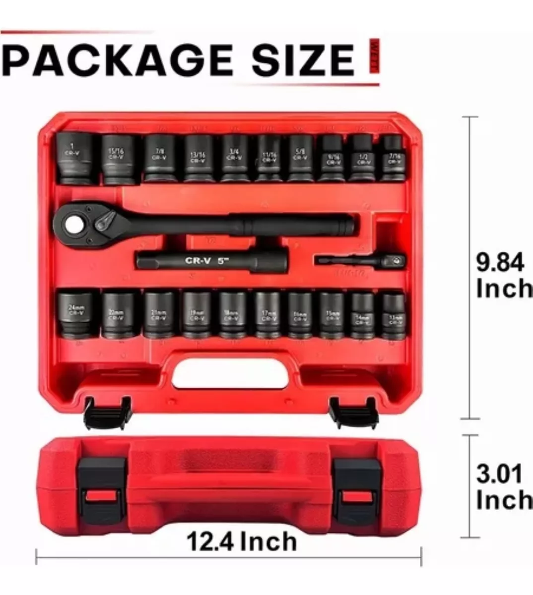 Juego De Herramientas Mecánicas Autocle 24pcs Dados kit 1/2'