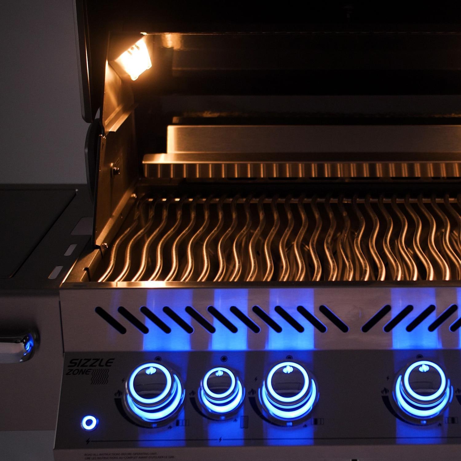 Parrilla de propano Napoleon Prestige PRO 500 con quemadores traseros y laterales infrarrojos y kit de asador-PRO500RSIBPSS-3