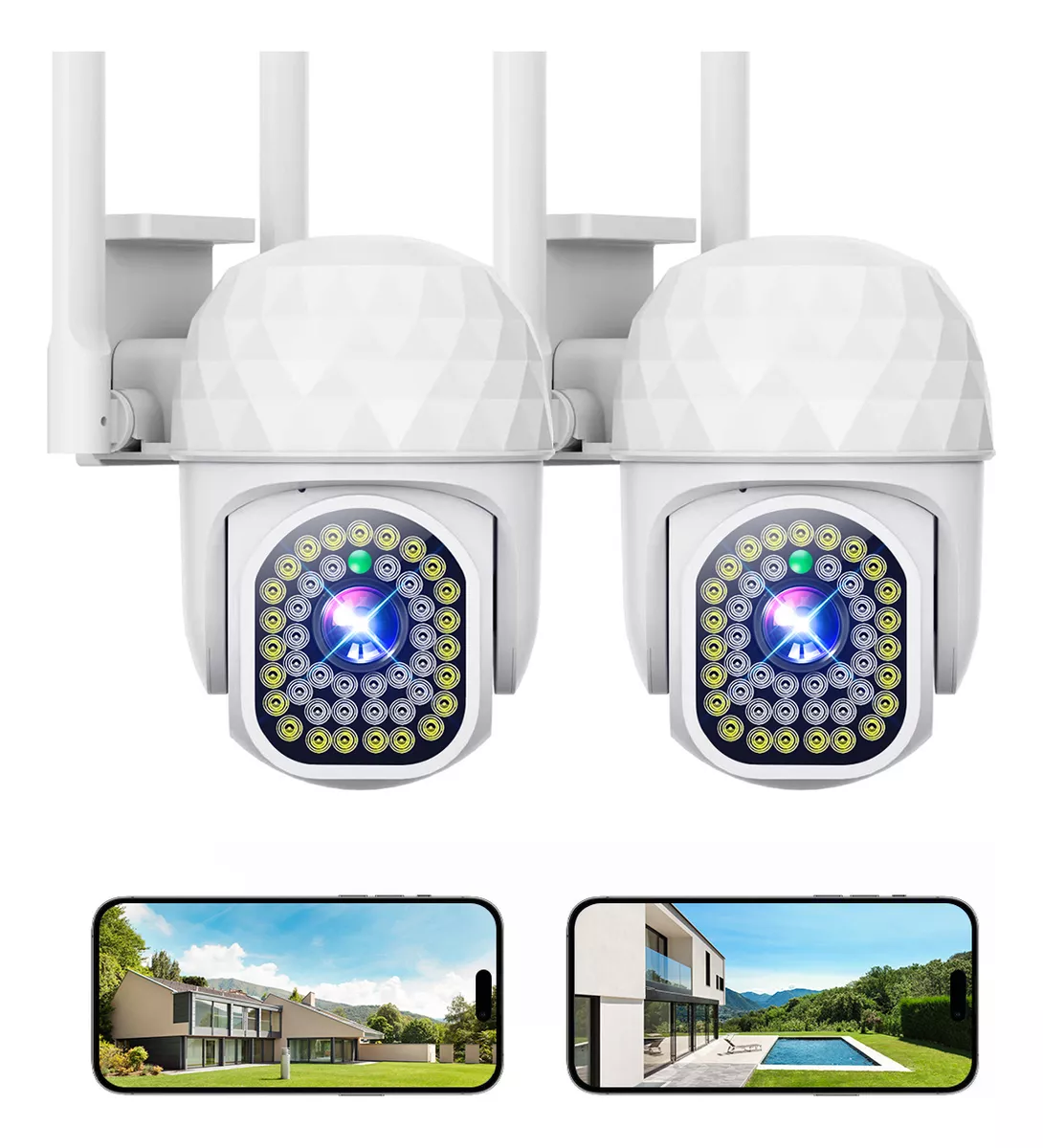 2pcs C&aacute;mara De Seguridad Vigilancia Exterior Wifi Yoosee App
