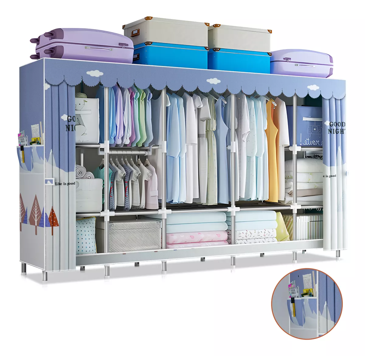 Armario Armable Ropero Closed Closet Ropa Organizador 245cm