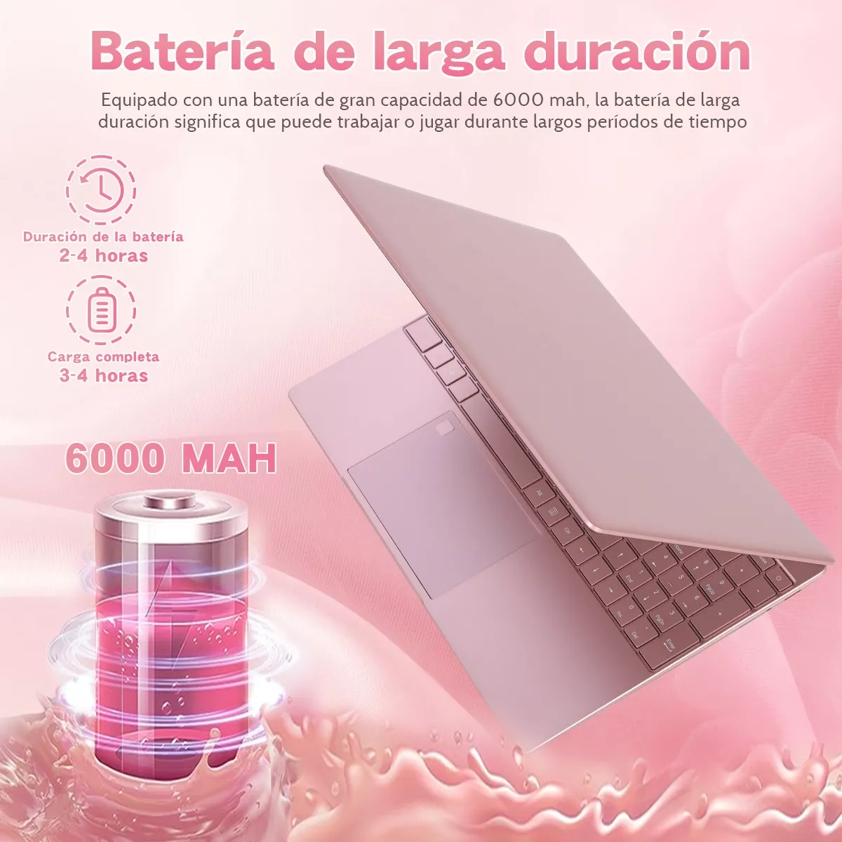 Laptop Mujer 15.6'' Intel Celeron N5095 16gb Ram 512gb Ssd