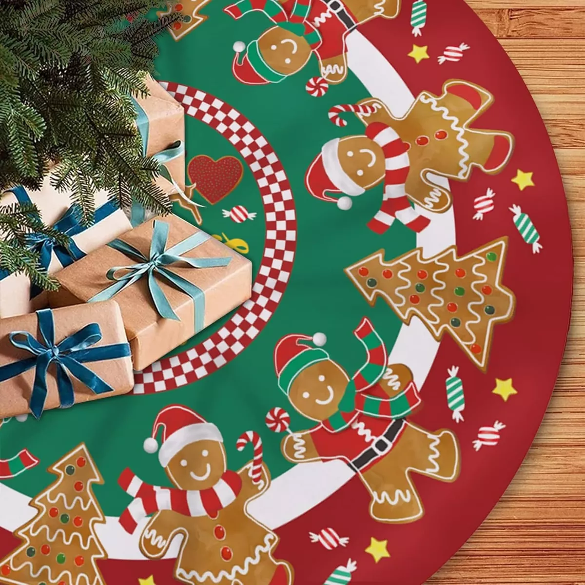 Falda Para Pie De Arbol Navidad Tapete Base Decoraci&oacute;n 122cm