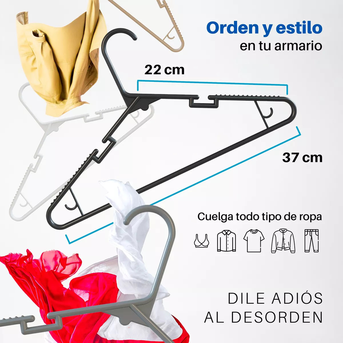 100 Ganchos Para Ropa Grandes