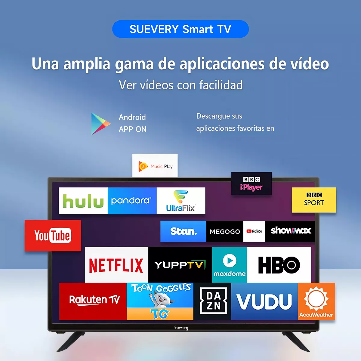 Smart Tv 24 Pulgadas Suevery Dled Full Hd Android Tv Dolby