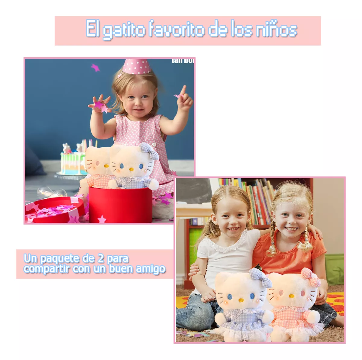 Hello Kitty Kawaii Regalo Peluche 25cm Regalos Para Bebes2pc
