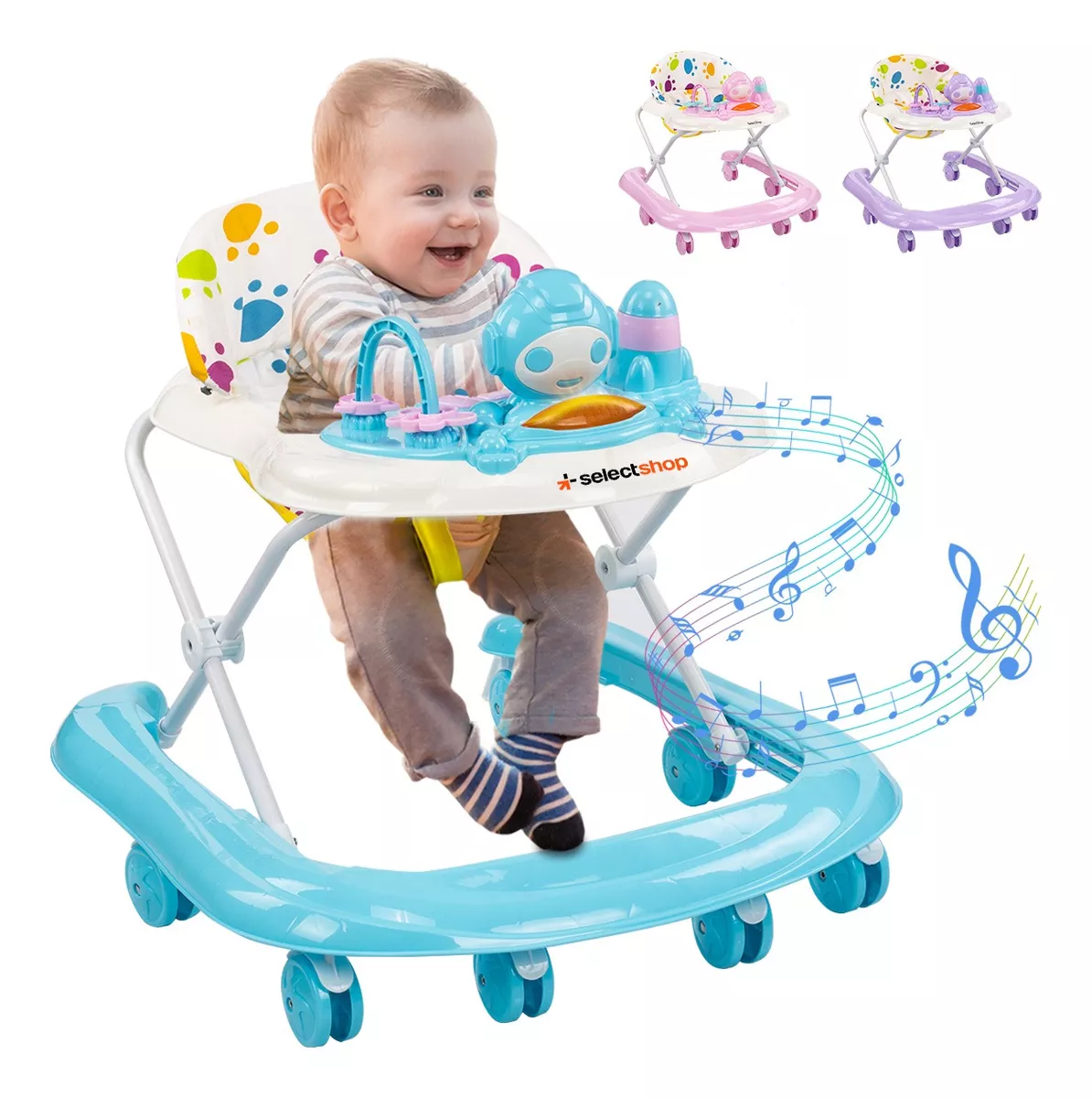 Andadera Musical Beb&eacute; Juguetes Interactiva Plegable Port&aacute;til