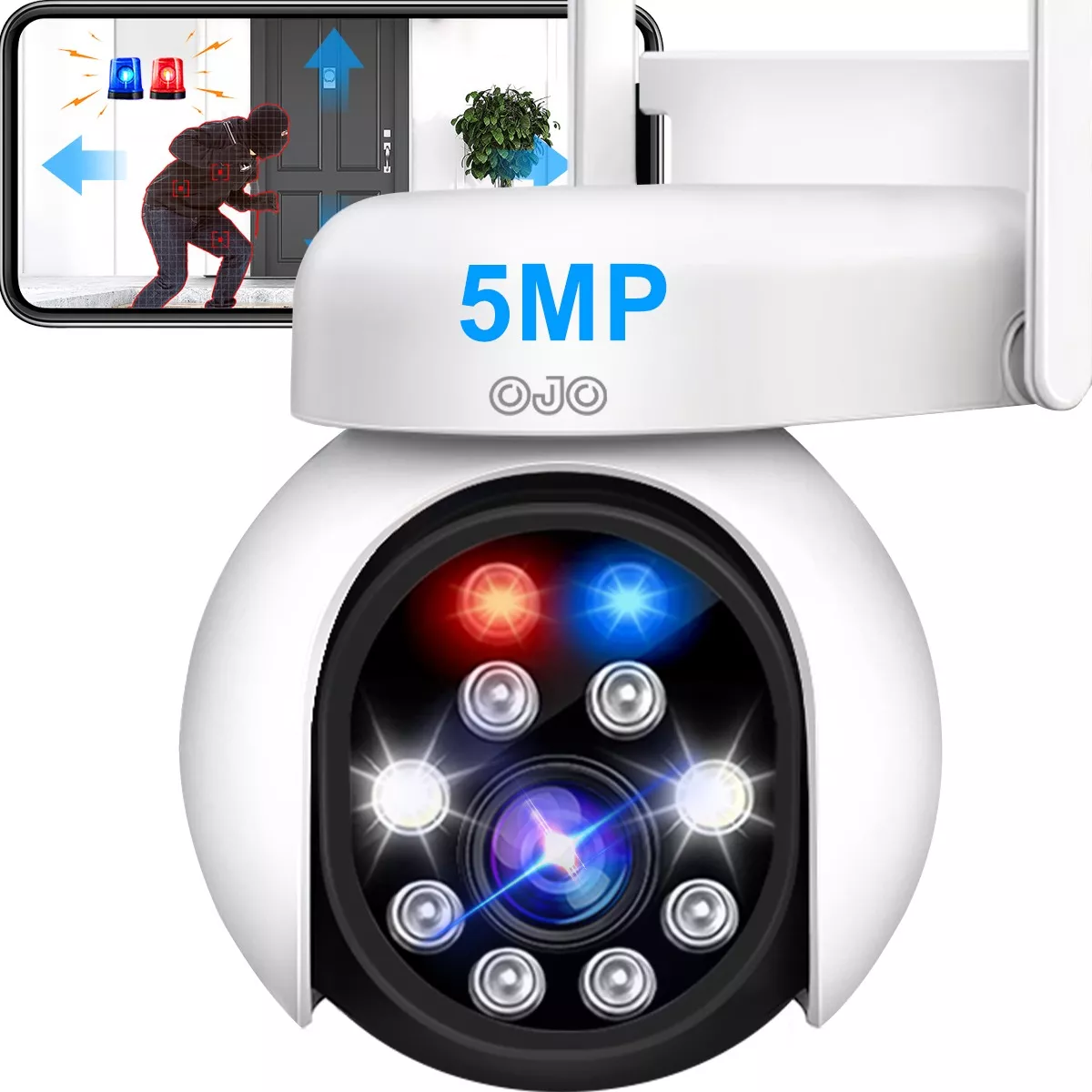 Ojo 5mp C&aacute;mara De Seguridad Wifi Camara Vigilancia Hd 4k