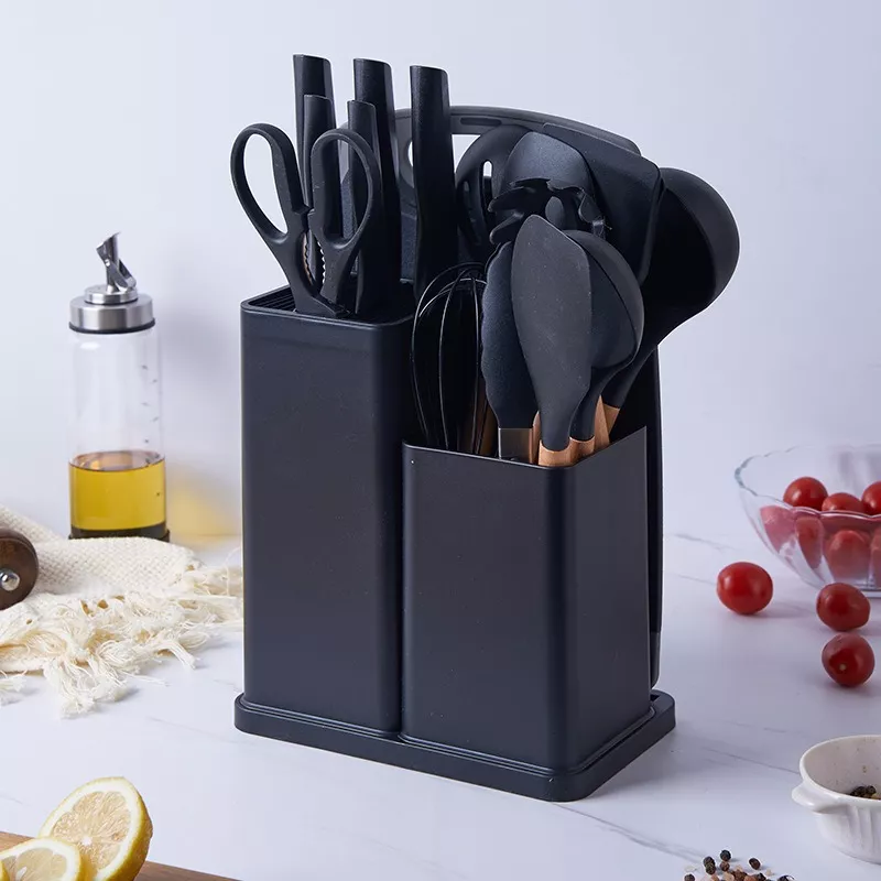 Juego De 19 Utensilios Cocina De Silicona Juego De Cuchillos