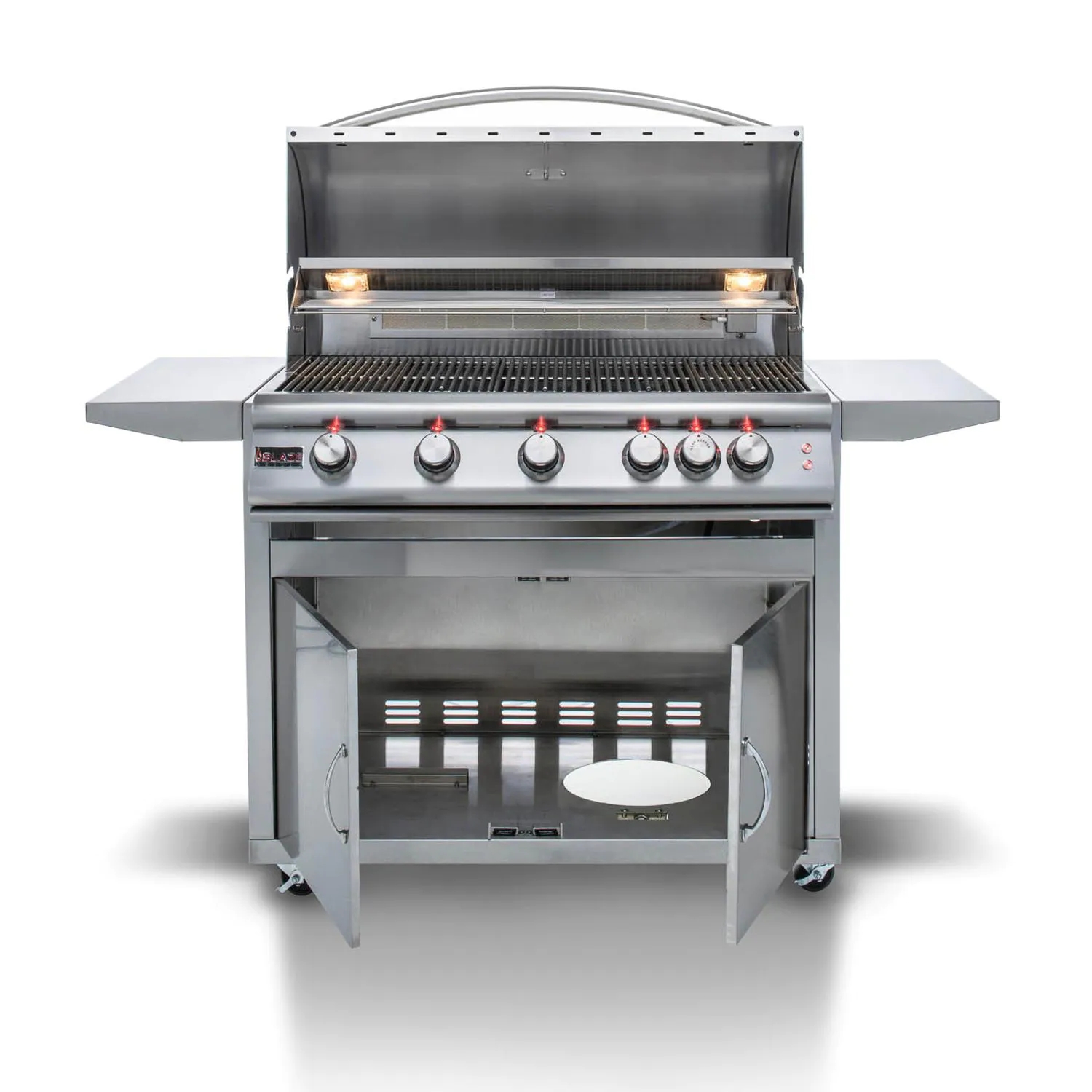 Blaze Premium LTE Parrilla de gas propano de 40 pulgadas y 5 quemadores con quemador infrarrojo trasero y luces de parrilla-BLZ-5LTE2-LP