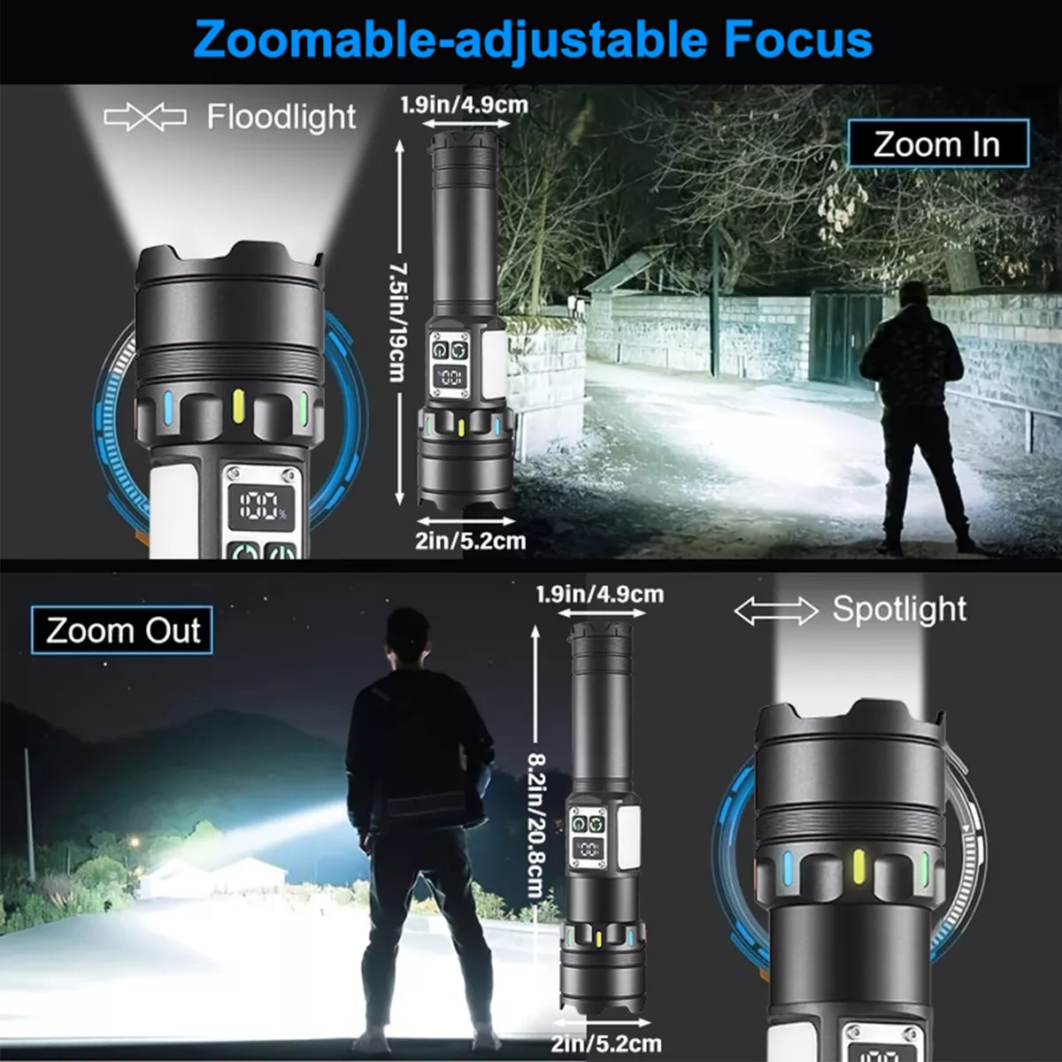 Lámpara Táctica 120000 Lúmenes Led Linterna Táctica Camping