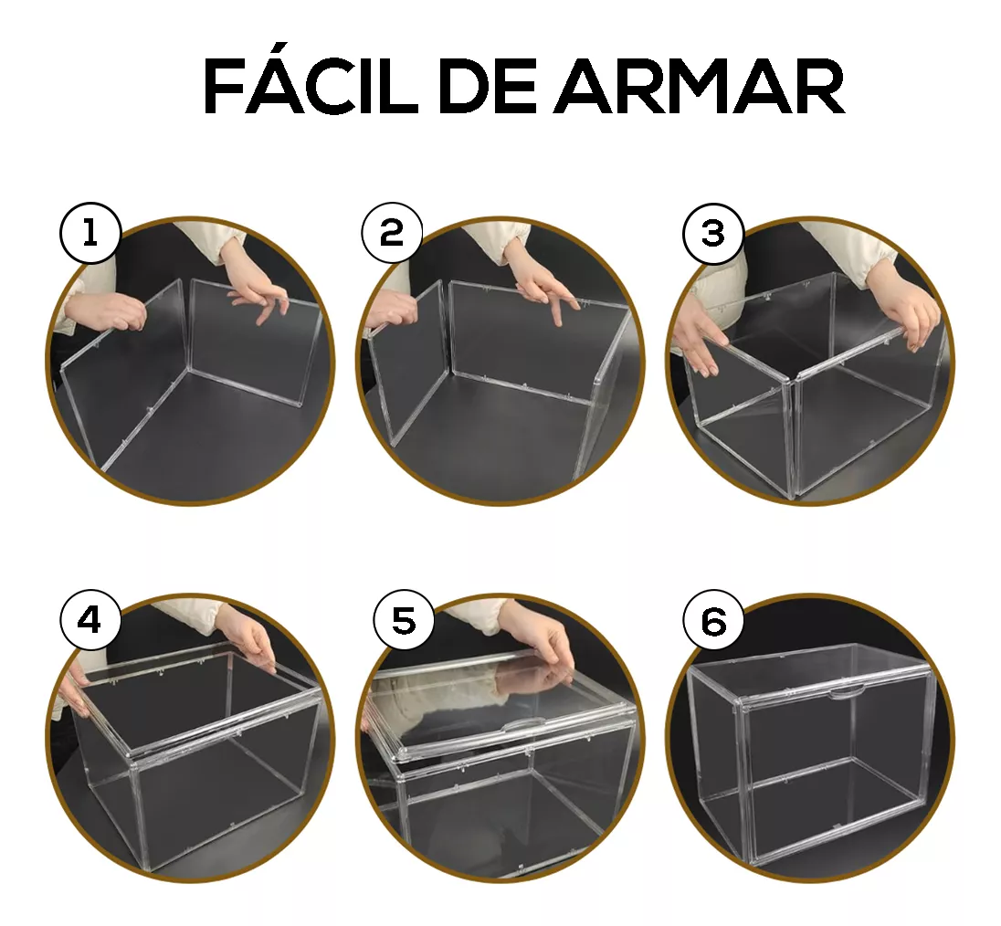 Caja De Acrilico Premium Para Tenis Sneakerbox Cajas Apilables Con Puerta Con Iman Fasilyt